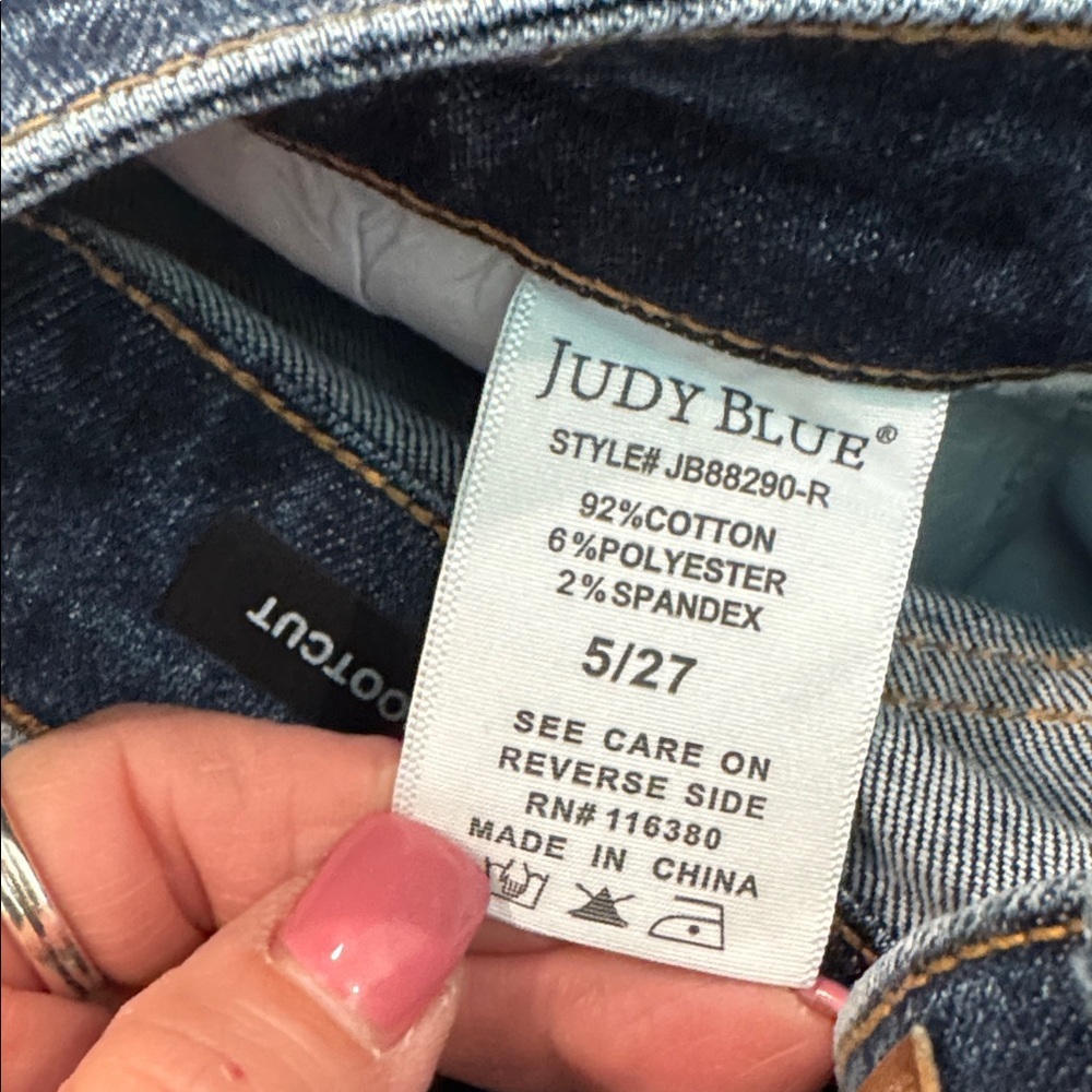 Judy Blue Dark Blue Slim bootcut Leg Jeans - Picture 9 of 10